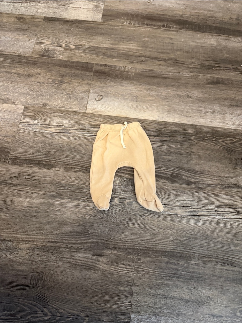 Quincy Mae Neutral Beige Baby Footed Pants
